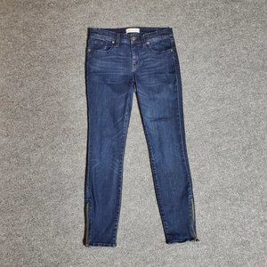 Madewell Skinny Skinny 27 (Meas 29x28 8.5" Mid Rise) Zippered Ankles Jeans A12